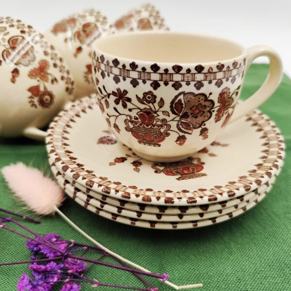 Tazza e Piattino Vintage Johnson Bros Old Granite - immagine 2
