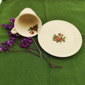 Tazza e Piattino Vintage Wedgwood Moss Rose