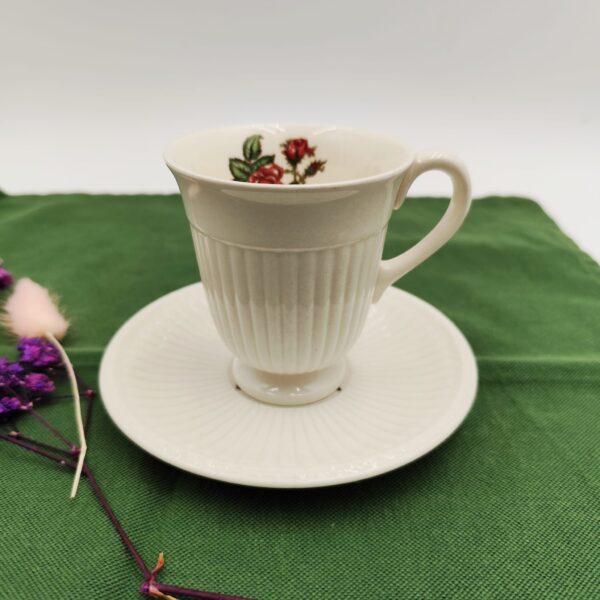 Tazza e Piattino Vintage Wedgwood Moss Rose - immagine 6