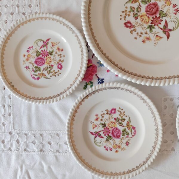 Set Piatti da Dessert Vintage Luneville Badonviller France - immagine 2