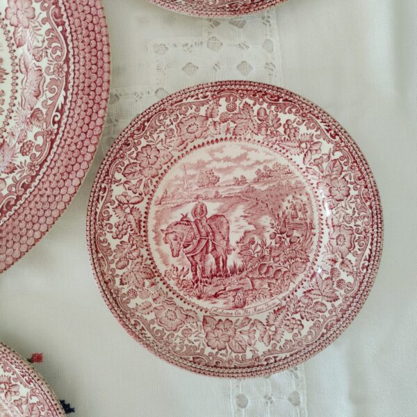 Staffordshire English Ironstone-Set Piatti Vintage da Dessert - immagine 6