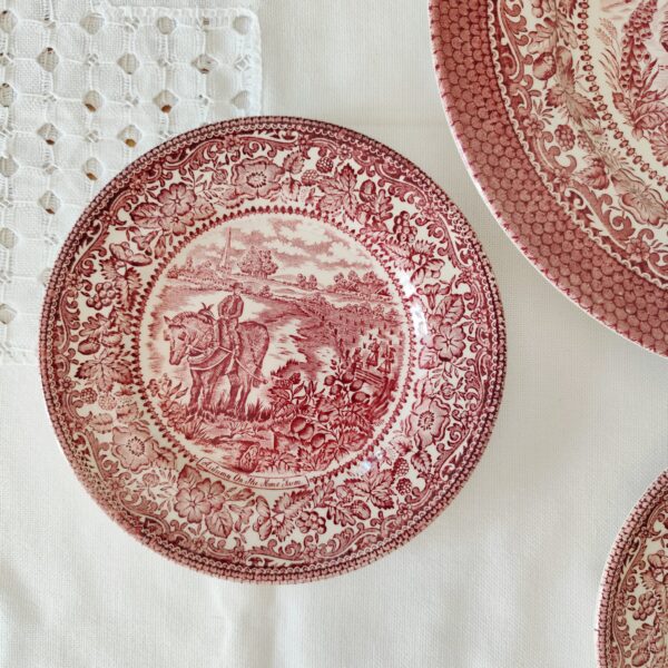 Staffordshire English Ironstone-Set Piatti Vintage da Dessert - immagine 4