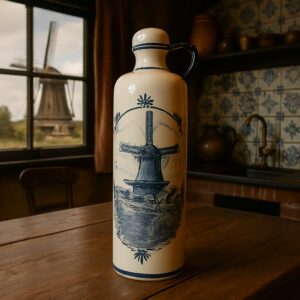 Bottiglia Porcellana Olandese Delft Blue Vintage