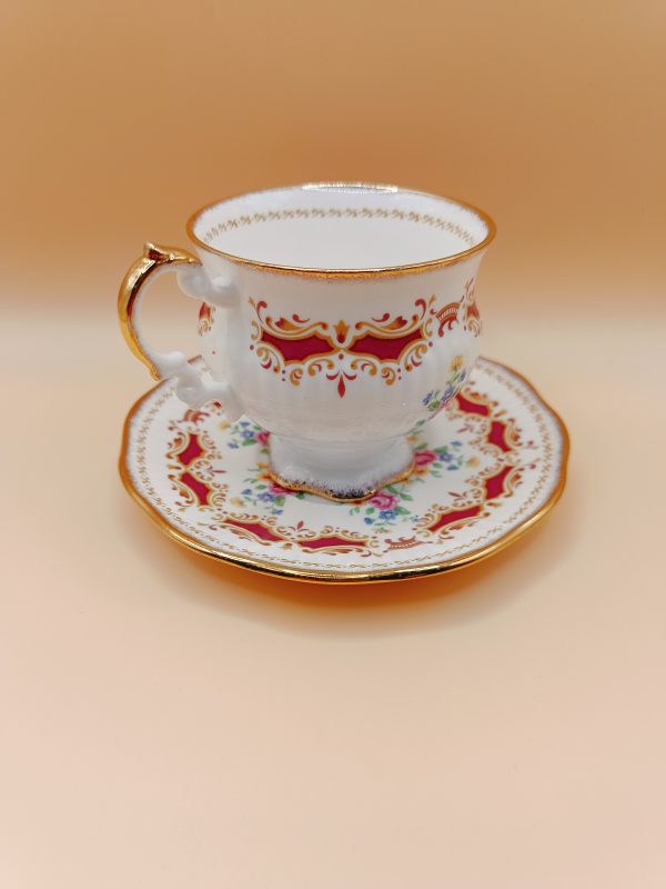 Tazza con piattino vintage Elizabethan Fine Bone China