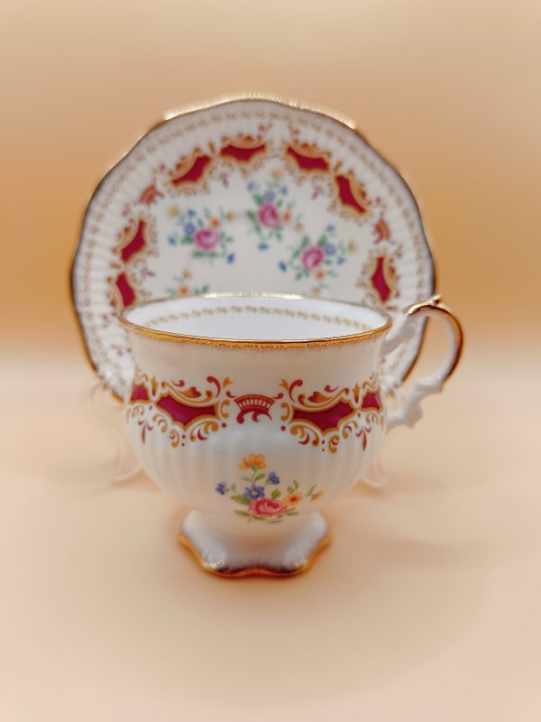 Tazza con piattino vintage Elizabethan Fine Bone China - immagine 2