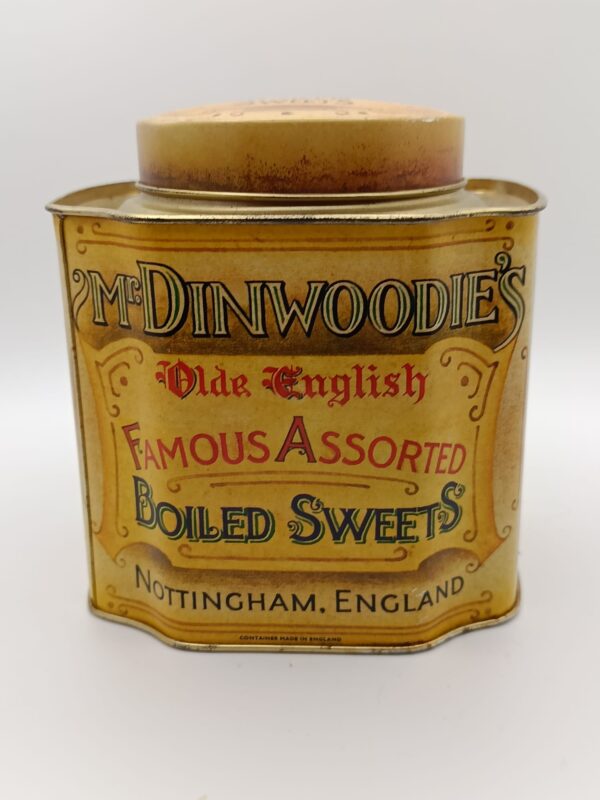 Barattolo di latta vintage Mr. Dinwoodie's