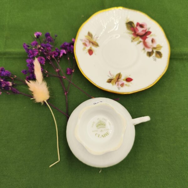 Tazza con Piattino Vintage Clare England - immagine 9