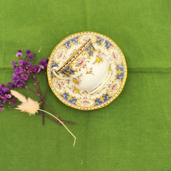 Tazza e Piattino Vintage Queen's China Staffordshire - immagine 4