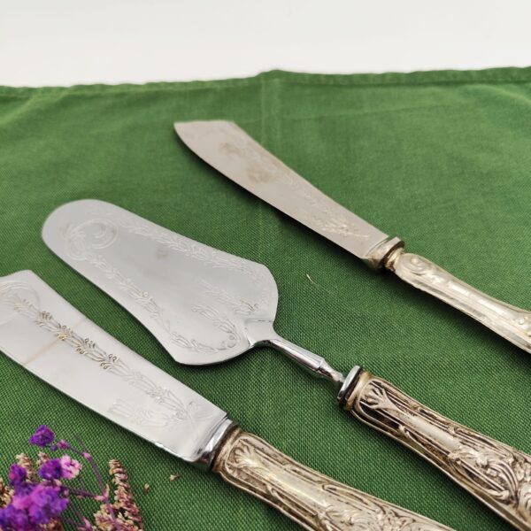 Trio Posate Vintage Dessert-Collezione di Posate Antiche - immagine 4