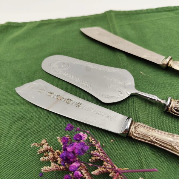 Trio Posate Vintage Dessert-Collezione di Posate Antiche - immagine 5