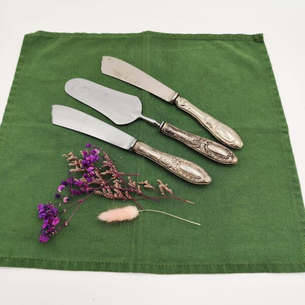 Trio Posate Vintage Dessert-Collezione di Posate Antiche - immagine 10