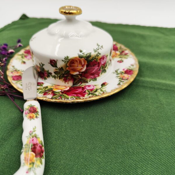 Vintage Royal Albert Old Country Roses Portaburro Spalmaburro - immagine 3
