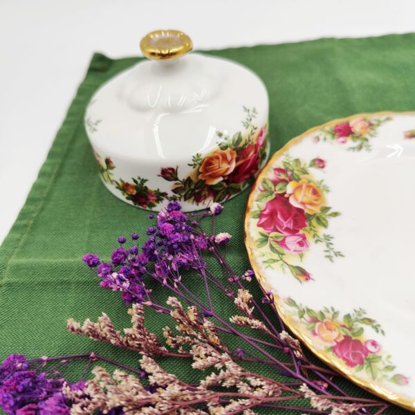 Vintage Royal Albert Old Country Roses Portaburro Spalmaburro - immagine 4