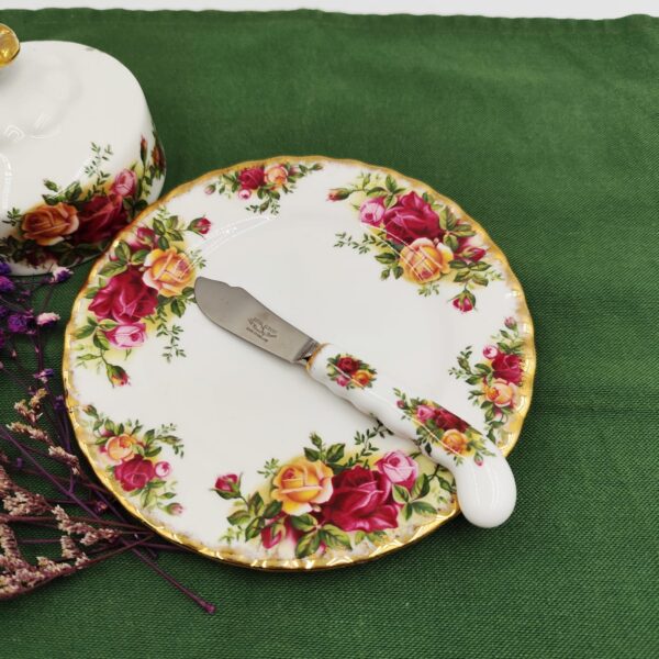 Vintage Royal Albert Old Country Roses Portaburro Spalmaburro - immagine 6