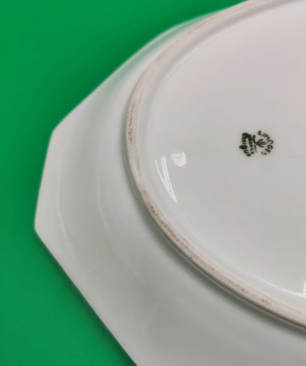 Limoges France-Piatto da Portata Ovale Vintage Design Elegante - immagine 5
