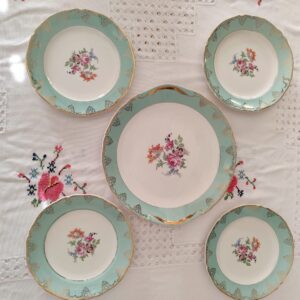Set Piatti da Dessert Vintage Ceranord St. Amand Roseraie