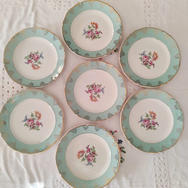 Ceranord St. Amand Roseraie-Set Piatti da Dessert Vintage