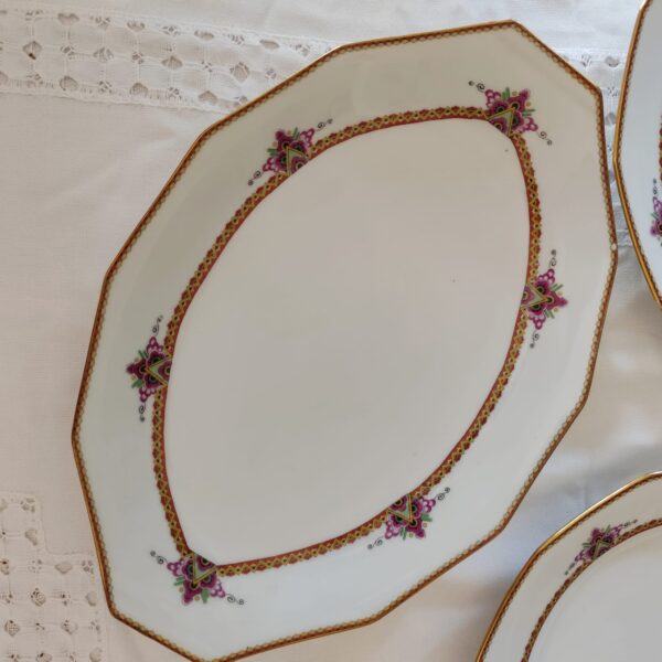 Limoges France-Piatti da Portata Vintage Design Elegante - immagine 3