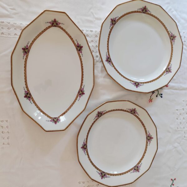 Limoges France-Piatti da Portata Vintage Design Elegante