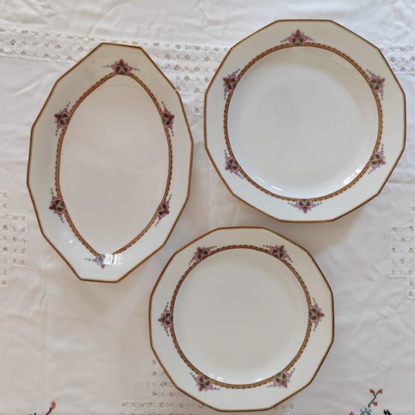 Limoges France-Piatti da Portata Vintage Design Elegante - immagine 2