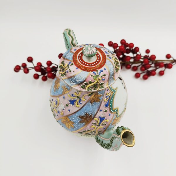 Teiera Kutani Giapponese Vintage-Decorazioni Artistiche - immagine 5