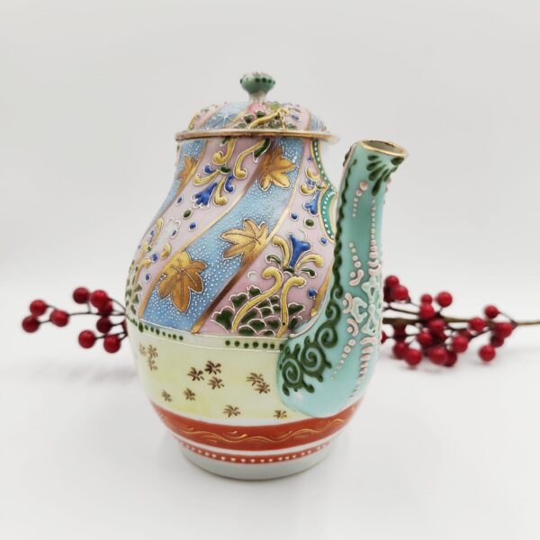 Teiera Kutani Giapponese Vintage-Decorazioni Artistiche - immagine 4