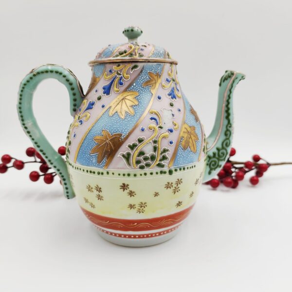 Teiera Kutani Giapponese Vintage-Decorazioni Artistiche - immagine 3