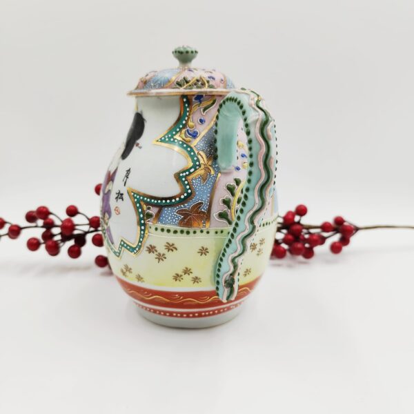 Teiera Kutani Giapponese Vintage-Decorazioni Artistiche - immagine 2