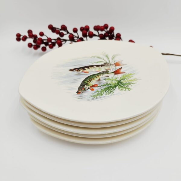 Set Piatti Vintage da Pesce-Salins France Decorazioni Marine - immagine 4