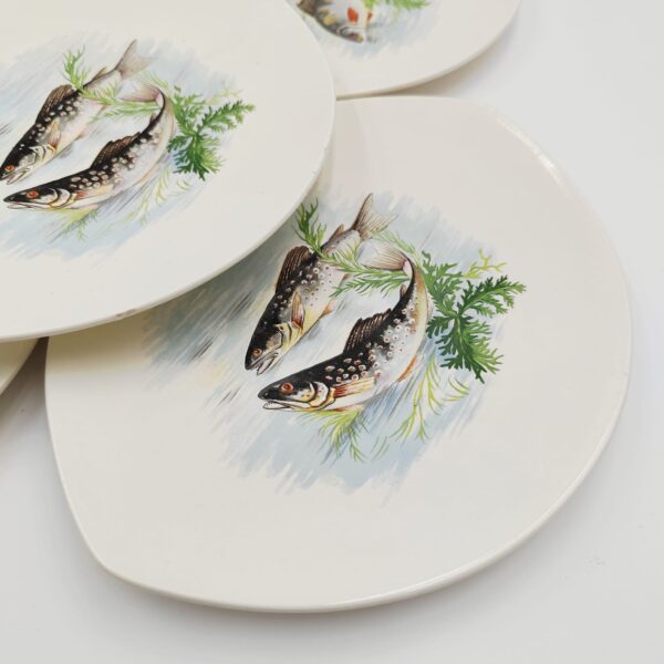Set Piatti Vintage da Pesce-Salins France Decorazioni Marine - immagine 7