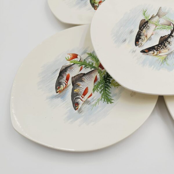 Set Piatti Vintage da Pesce-Salins France Decorazioni Marine - immagine 8