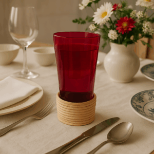 Set Bicchieri da Tavola Vintage Vetro Rosso-Collezione Classica