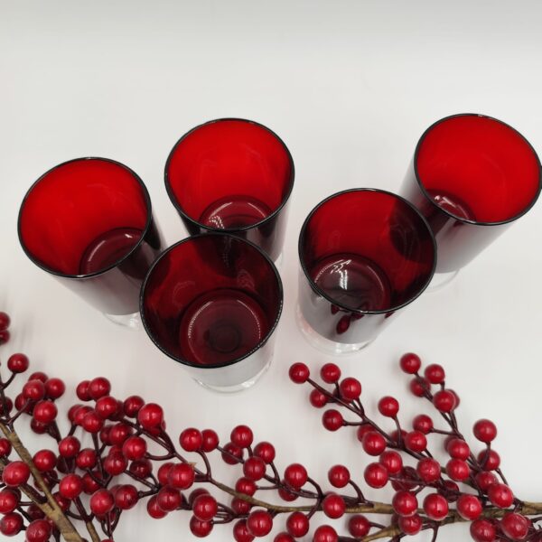 Set Bicchieri da Aperitivo Vintage-Luminarc France in Vetro Rubino - immagine 2