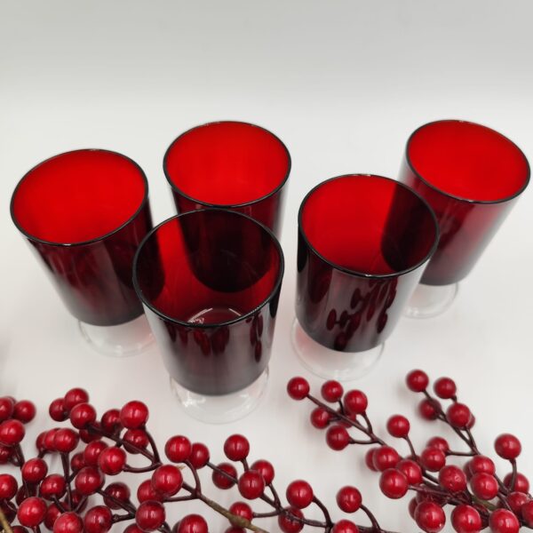 Set Bicchieri da Aperitivo Vintage-Luminarc France in Vetro Rubino - immagine 3