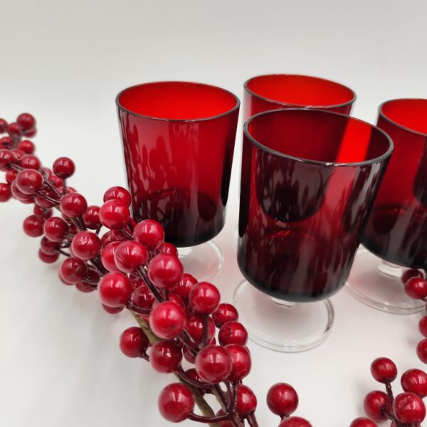 Set Bicchieri da Aperitivo Vintage-Luminarc France in Vetro Rubino - immagine 4