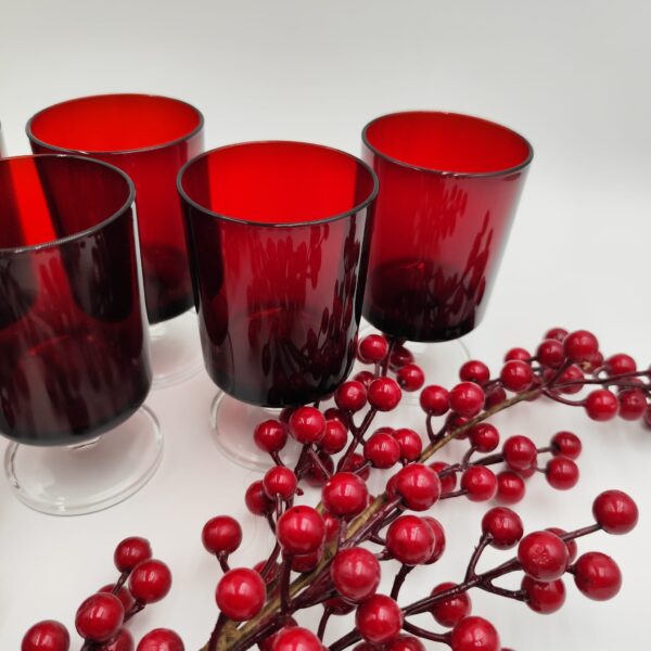Set Bicchieri da Aperitivo Vintage-Luminarc France in Vetro Rubino - immagine 5