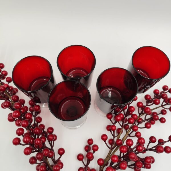 Set Bicchieri da Aperitivo Vintage-Luminarc France in Vetro Rubino - immagine 6