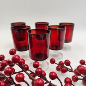 Luminarc France-Set Bicchieri Vintage da Liquore Rubino