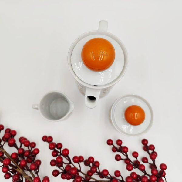 Set Caffè Porcellana Vintage Bavaria Schirnding Fiori Anni '70 - immagine 12