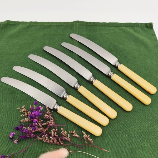 Set Coltelli da Tavola Vintage Sheffield-Manico in Bachelite