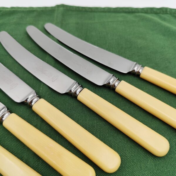 Sheffield-Coltelli da Tavola Vintage Manico Bachelite Alta Qualità - immagine 5