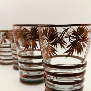 Bicchieri da Liquore in Vetro Vintage-Oggetti di Decorazione Unici