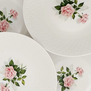 Luneville Badonviller France-Piatto Fondo Vintage Rose May