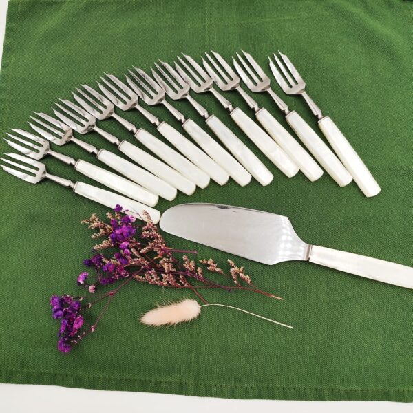Set Posate Dolce Vintage Anni 60 - immagine 9