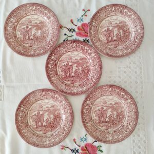Set Piatti da Dessert Vintage Ironstone Staffordshire