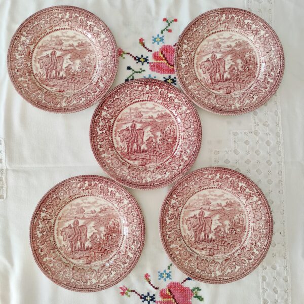 Set Piatti da Dessert Vintage Ironstone Staffordshire