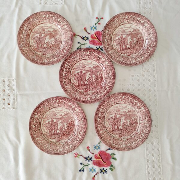 Set Piatti da Dessert Vintage Ironstone Staffordshire - immagine 4