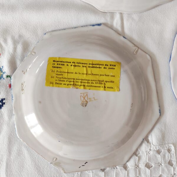 Set Piatti Antichi Moustiers-Maiolica Francese da Collezione - immagine 8