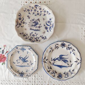 Set Piatti Antichi Moustiers-Maiolica Francese da Collezione