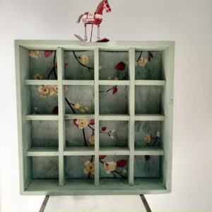 Scaffale in Legno con Nicchie Shabby Chic-Arredo Casa Vintage